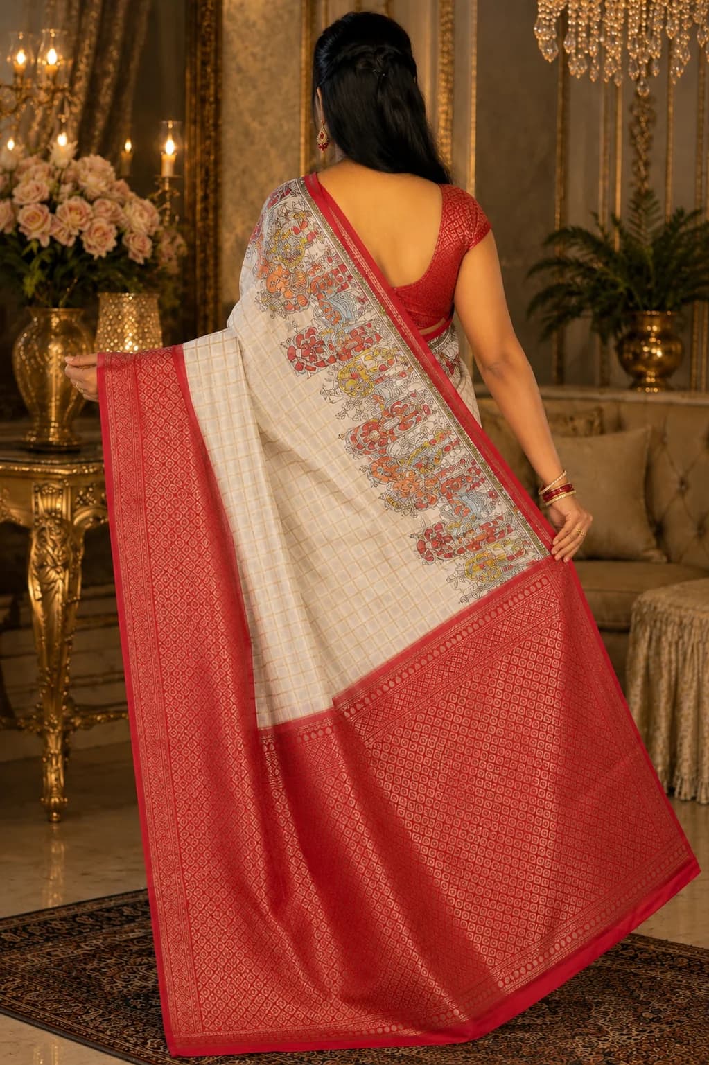 Kalamkari · reverse drape