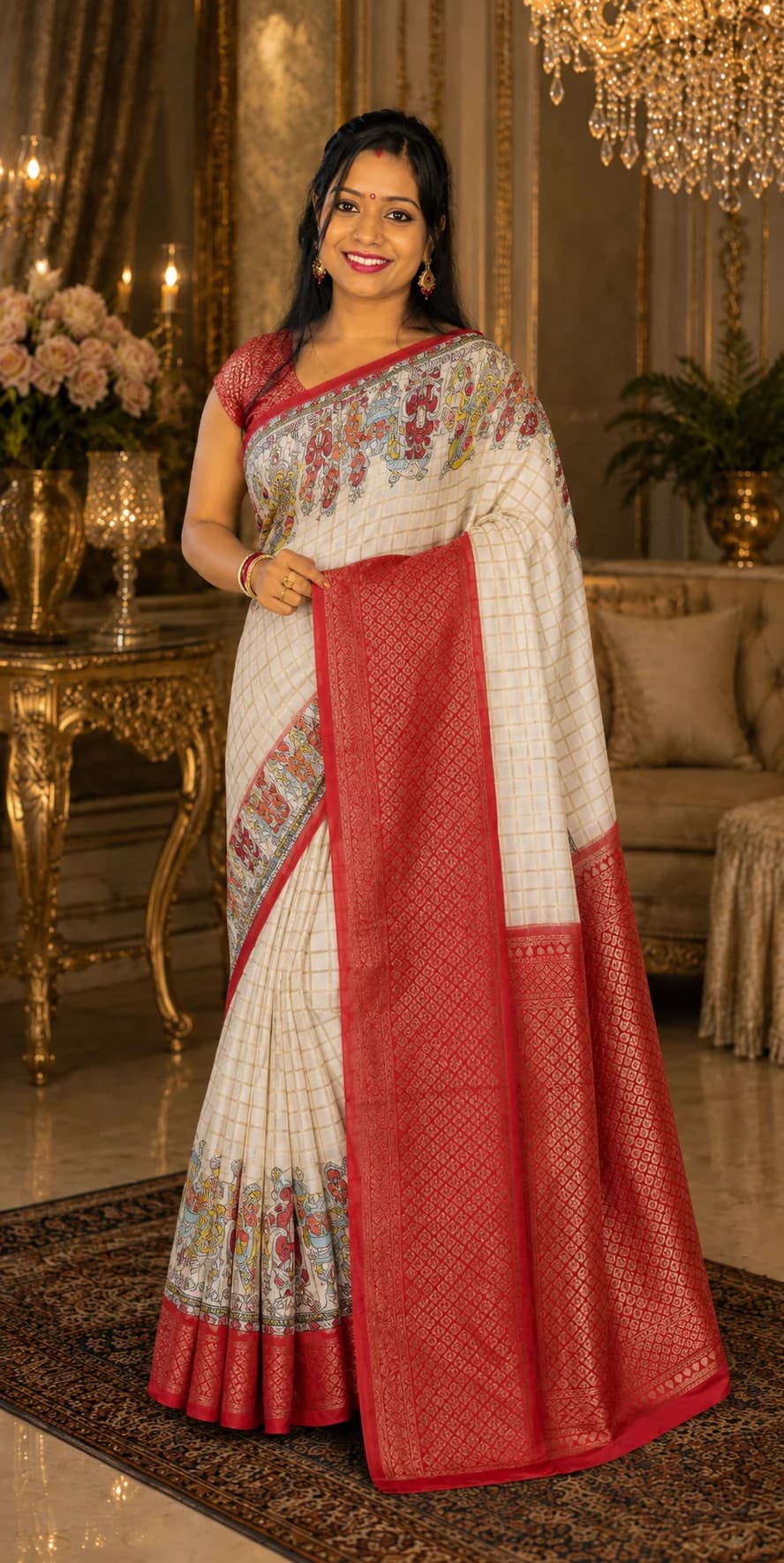 Kalamkari Art Silk Saree
