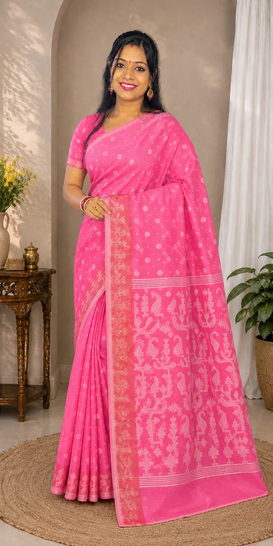 Soft Jamdani · reverse drape
